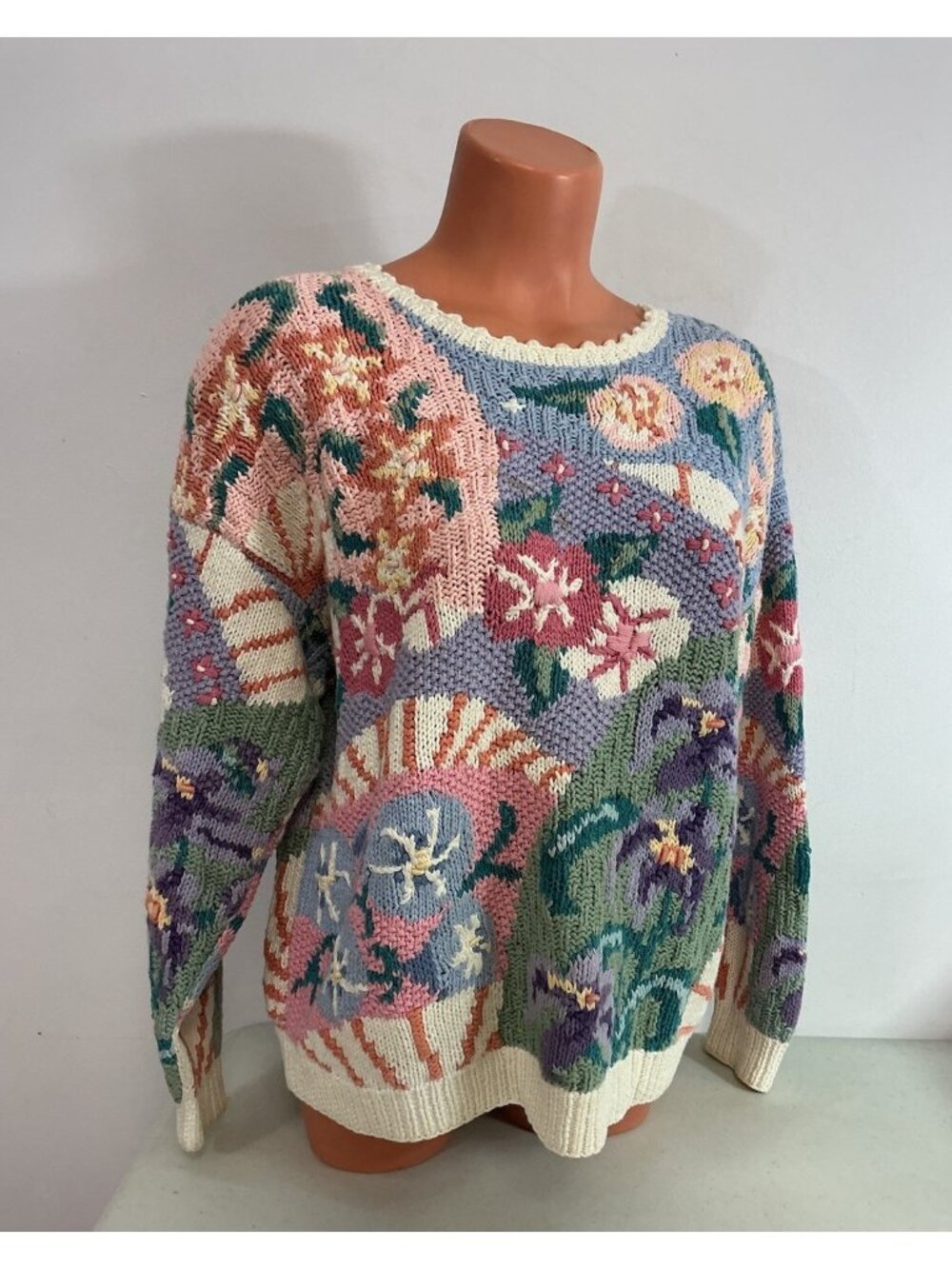 Northern Isles Vintage Floral Sweater Cottagecore Womens Small - Picture 1 of 7